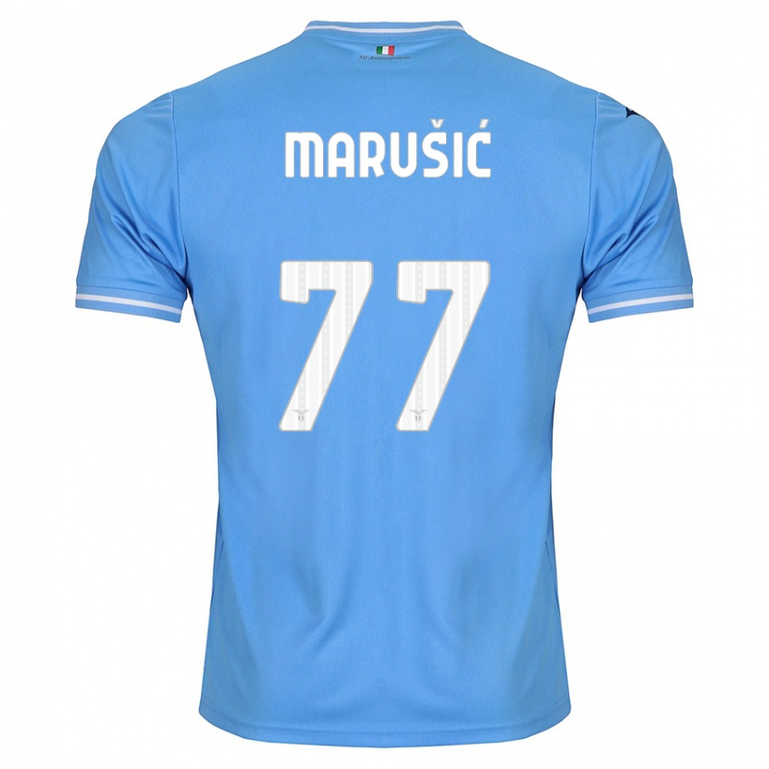 Mujer Camiseta Adam Marusic #77 Azul 1ª Equipación 2023/24 La Camisa Argentina