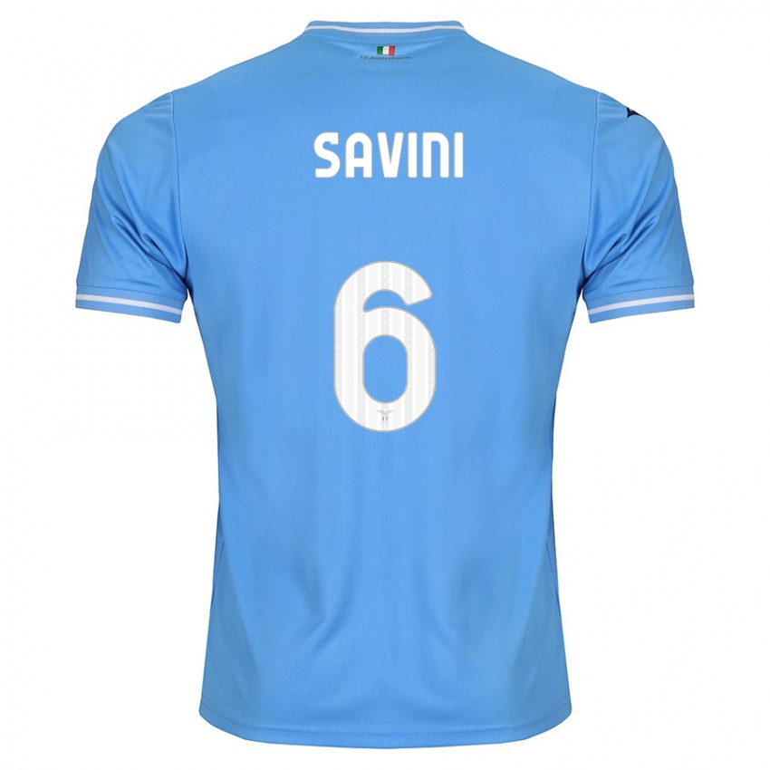 Mujer Camiseta Federica Savini #6 Azul 1ª Equipación 2023/24 La Camisa Argentina