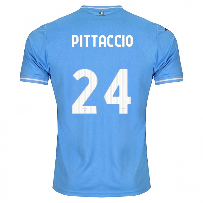 Mujer Camiseta Francesca Pittaccio #24 Azul 1ª Equipación 2023/24 La Camisa Argentina