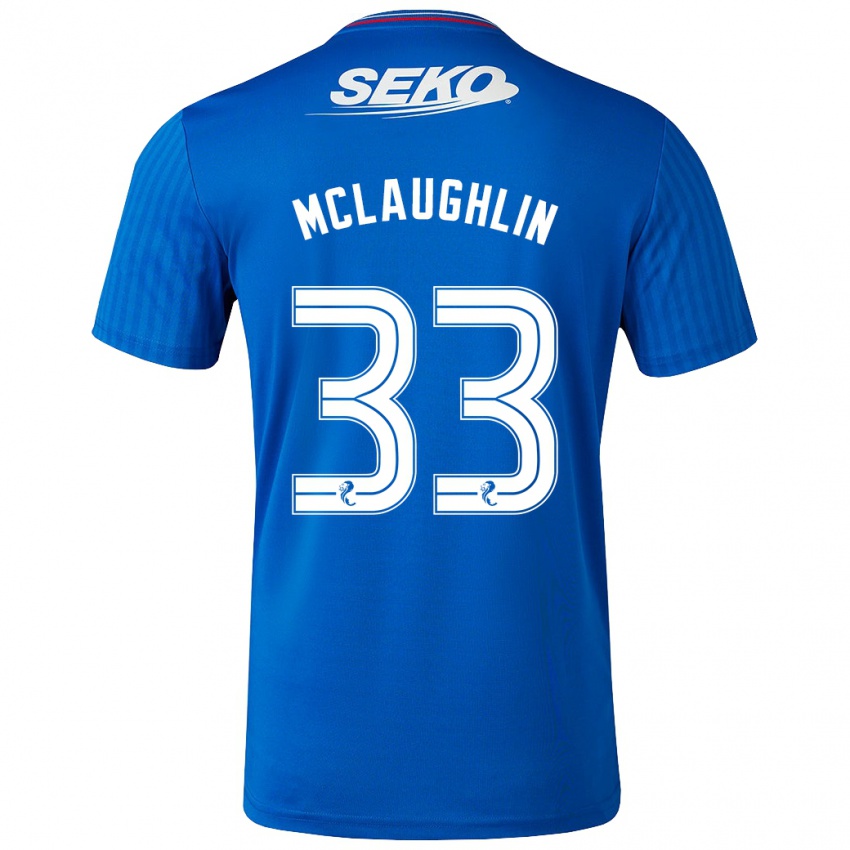 Mujer Camiseta Jon Mclaughlin #33 Azul 1ª Equipación 2023/24 La Camisa Argentina