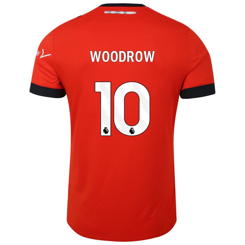 Mujer Camiseta Cauley Woodrow #10 Rojo 1ª Equipación 2023/24 La Camisa Argentina