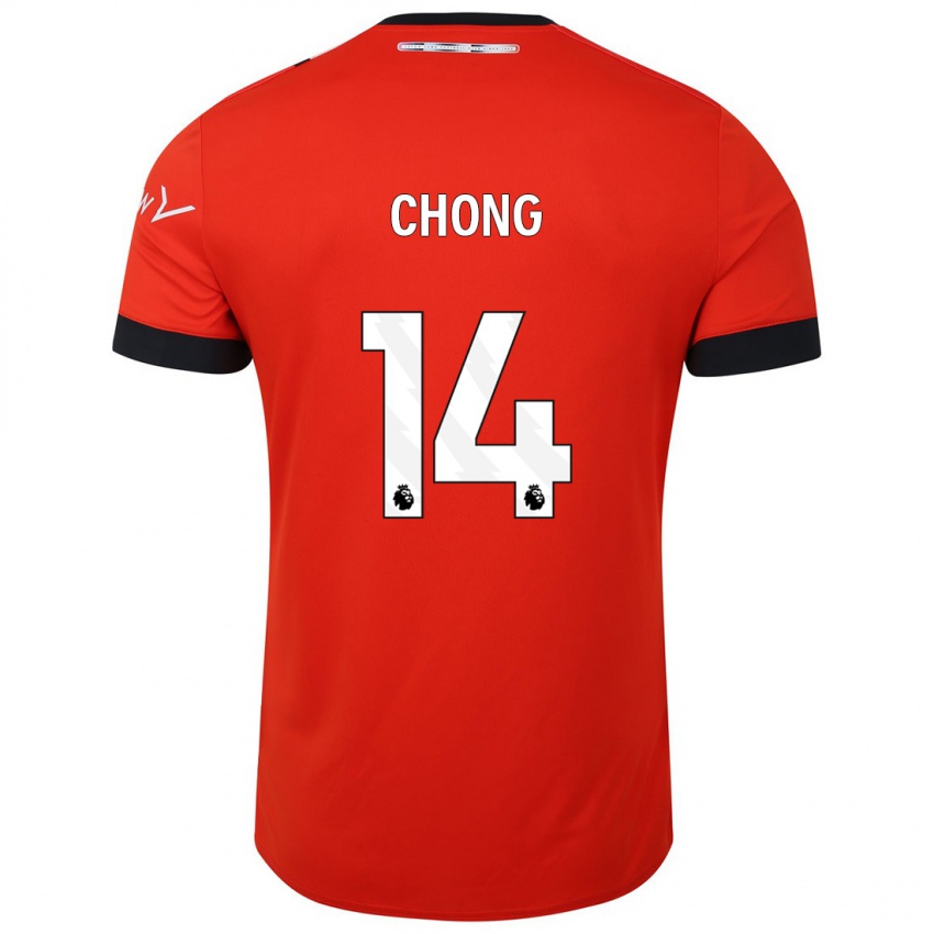 Mujer Camiseta Tahith Chong #14 Rojo 1ª Equipación 2023/24 La Camisa Argentina
