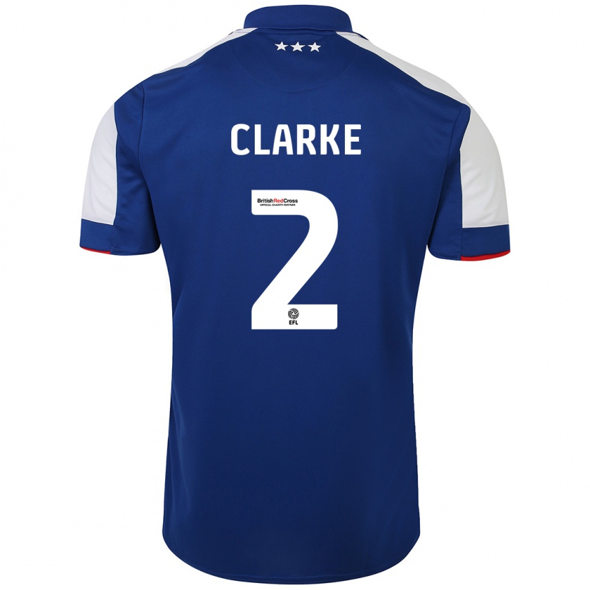 Mujer Camiseta Harry Clarke #2 Azul 1ª Equipación 2023/24 La Camisa Argentina