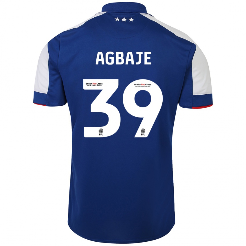 Mujer Camiseta Edwin Agbaje #39 Azul 1ª Equipación 2023/24 La Camisa Argentina