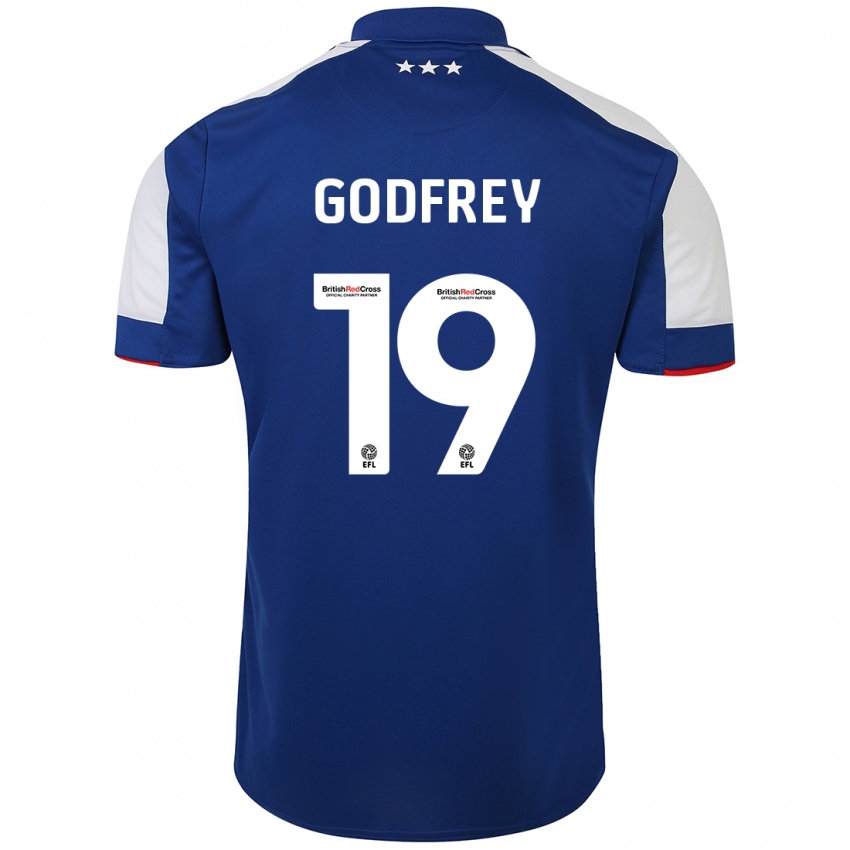 Mujer Camiseta Freya Godfrey #19 Azul 1ª Equipación 2023/24 La Camisa Argentina