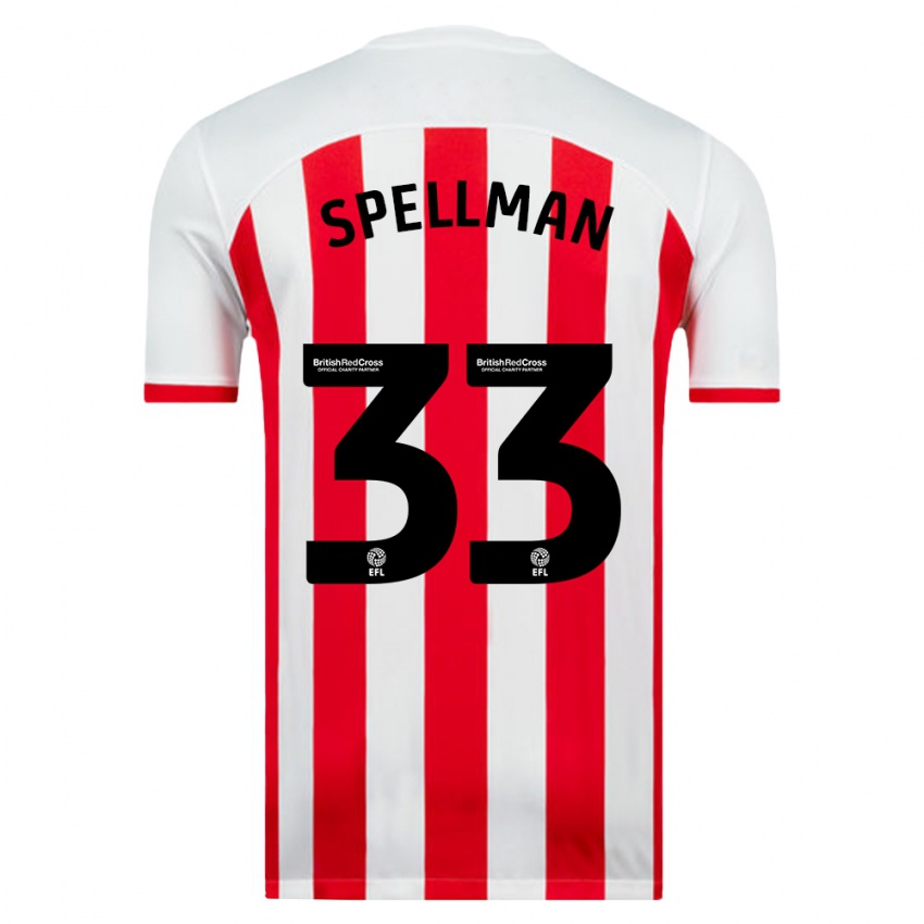 Mujer Camiseta Michael Spellman #33 Blanco 1ª Equipación 2023/24 La Camisa Argentina