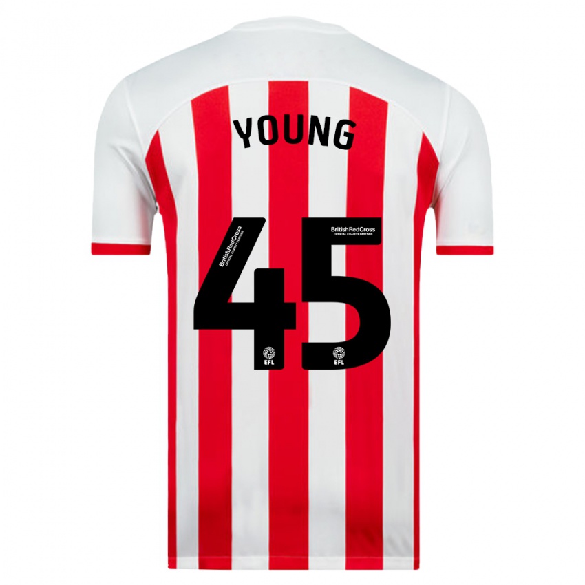 Mujer Camiseta Matthew Young #45 Blanco 1ª Equipación 2023/24 La Camisa Argentina