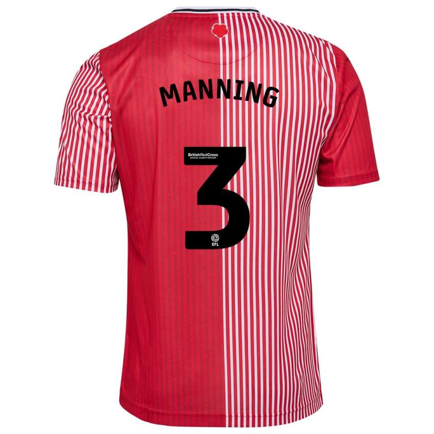 Mujer Camiseta Ryan Manning #3 Rojo 1ª Equipación 2023/24 La Camisa Argentina