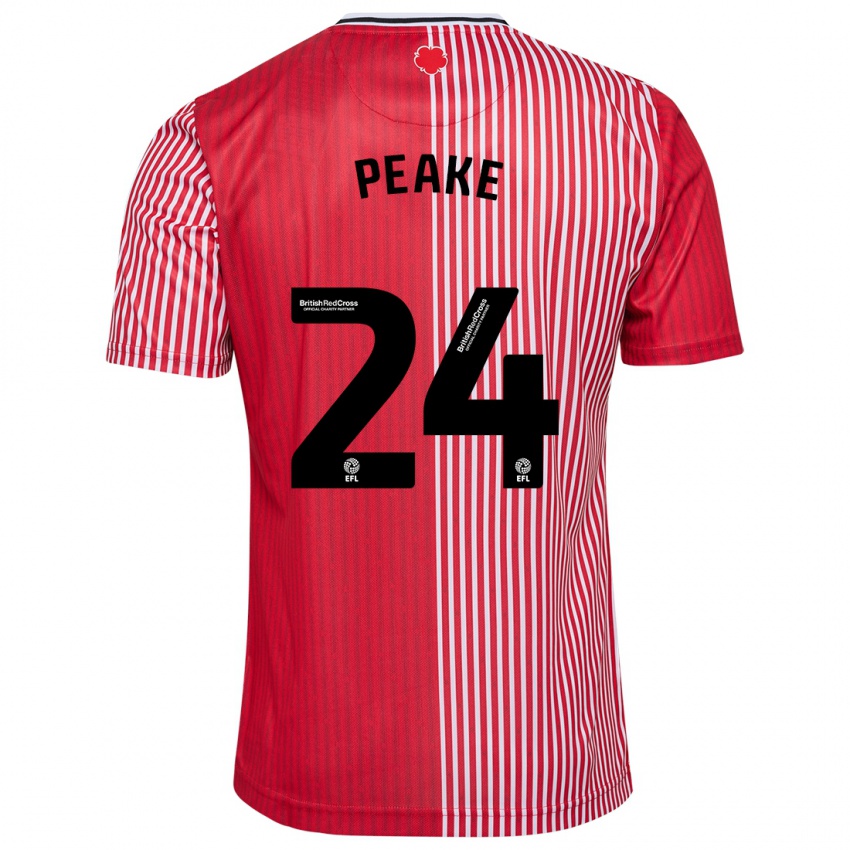 Mujer Camiseta Paige Peake #24 Rojo 1ª Equipación 2023/24 La Camisa Argentina