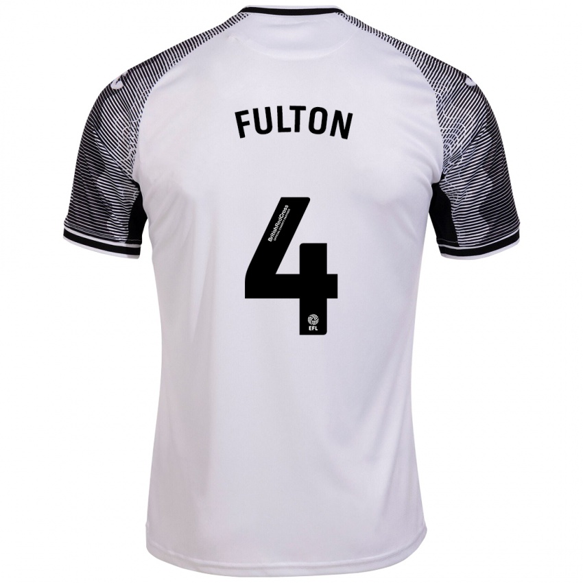 Mujer Camiseta Jay Fulton #4 Blanco 1ª Equipación 2023/24 La Camisa Argentina