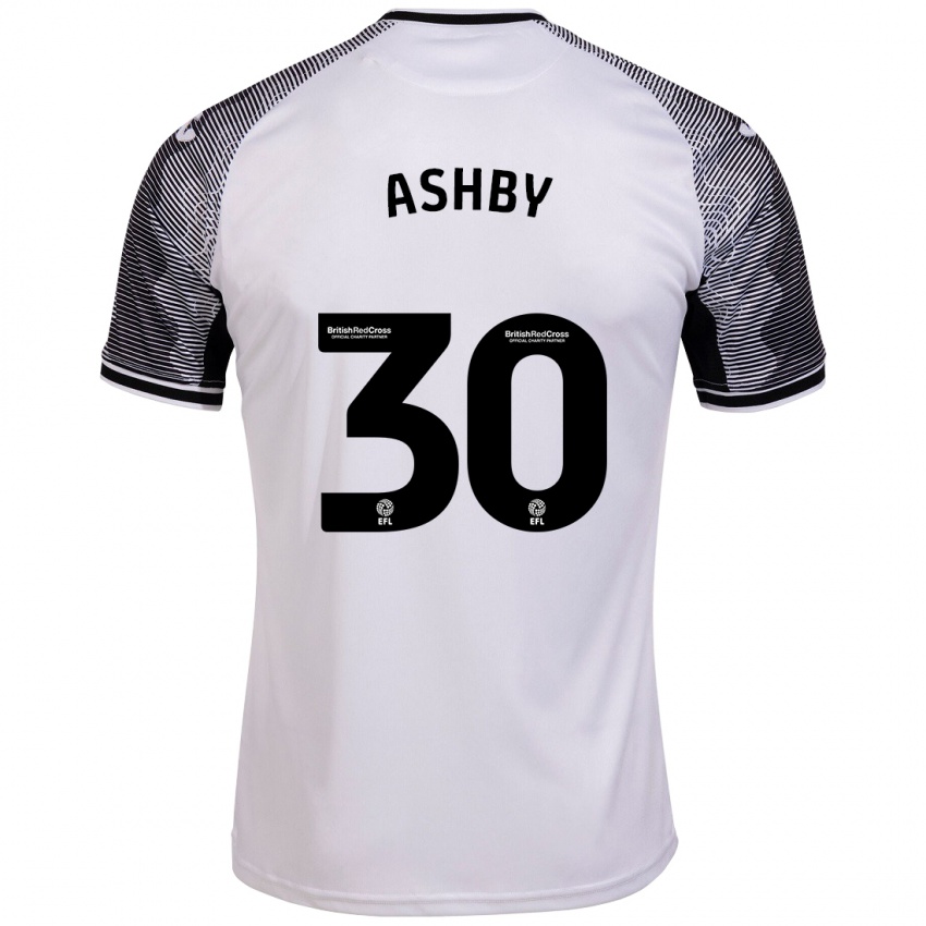 Mujer Camiseta Harrison Ashby #30 Blanco 1ª Equipación 2023/24 La Camisa Argentina