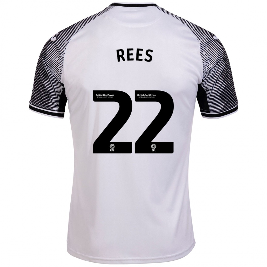 Mujer Camiseta Nia Rees #22 Blanco 1ª Equipación 2023/24 La Camisa Argentina