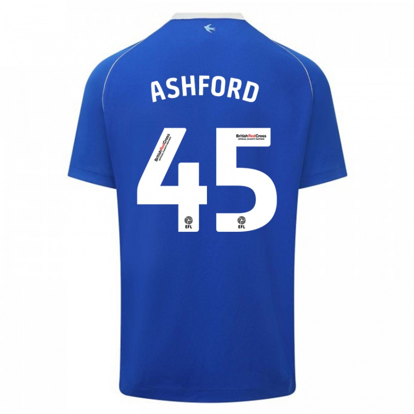 Mujer Camiseta Cian Ashford #45 Azul 1ª Equipación 2023/24 La Camisa Argentina