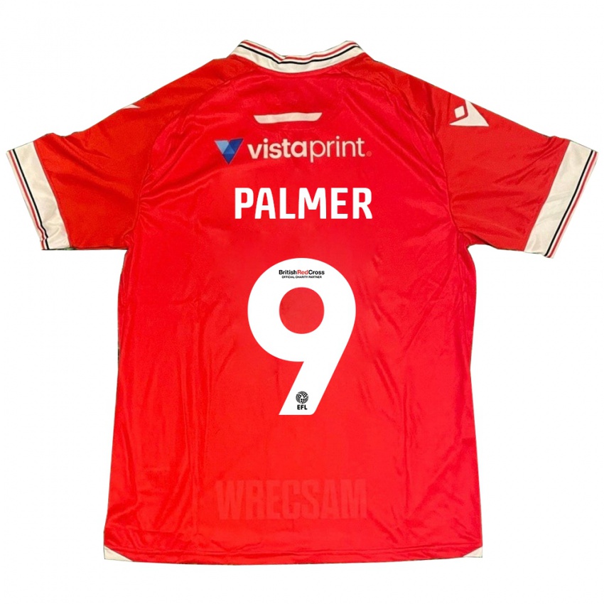 Mujer Camiseta Ollie Palmer #9 Rojo 1ª Equipación 2023/24 La Camisa Argentina