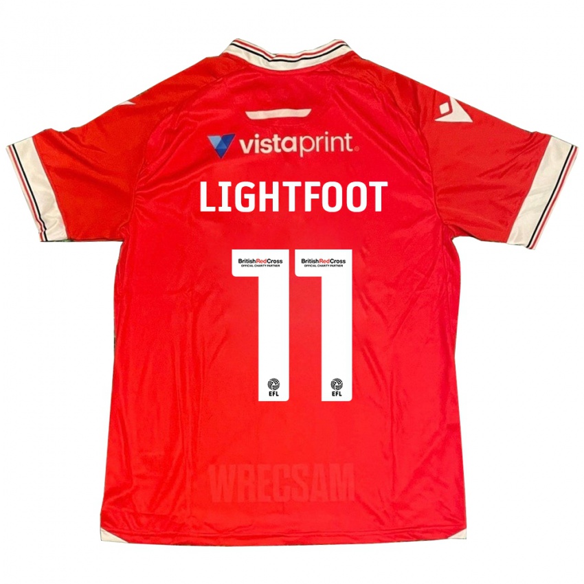 Mujer Camiseta Amber Lightfoot #11 Rojo 1ª Equipación 2023/24 La Camisa Argentina