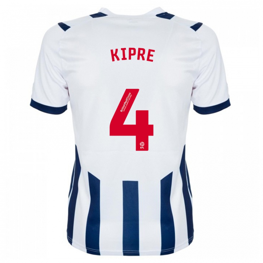 Mujer Camiseta Cédric Kipré #4 Blanco 1ª Equipación 2023/24 La Camisa Argentina