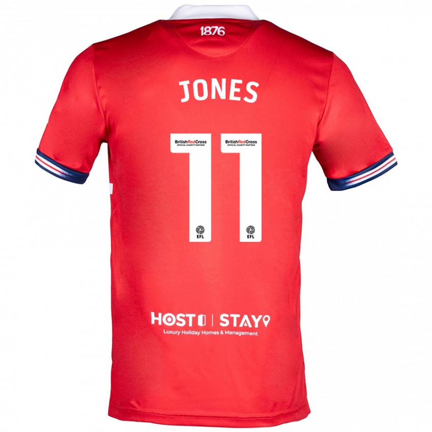 Mujer Camiseta Isaiah Jones #11 Rojo 1ª Equipación 2023/24 La Camisa Argentina