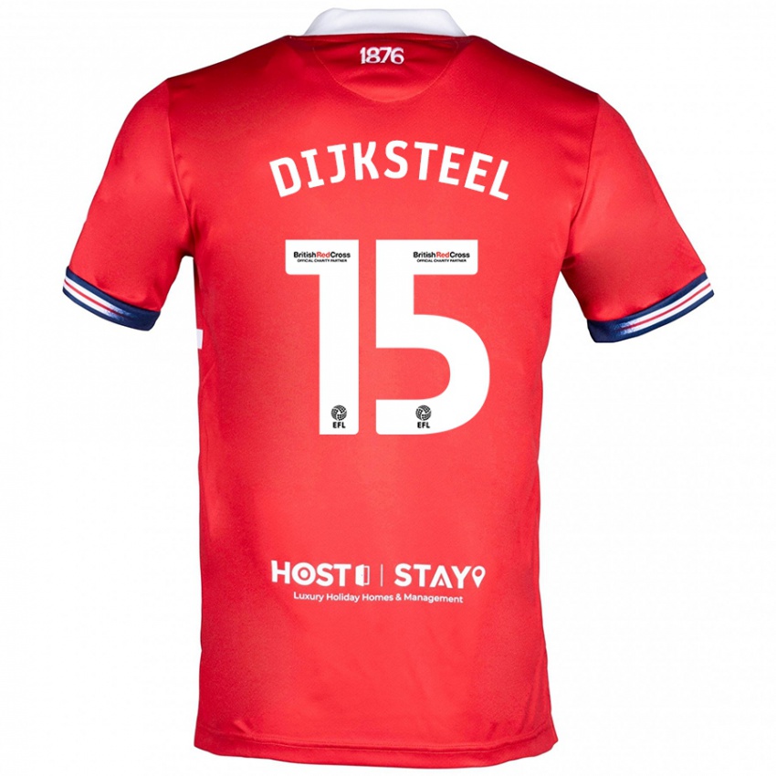 Mujer Camiseta Anfernee Dijksteel #15 Rojo 1ª Equipación 2023/24 La Camisa Argentina