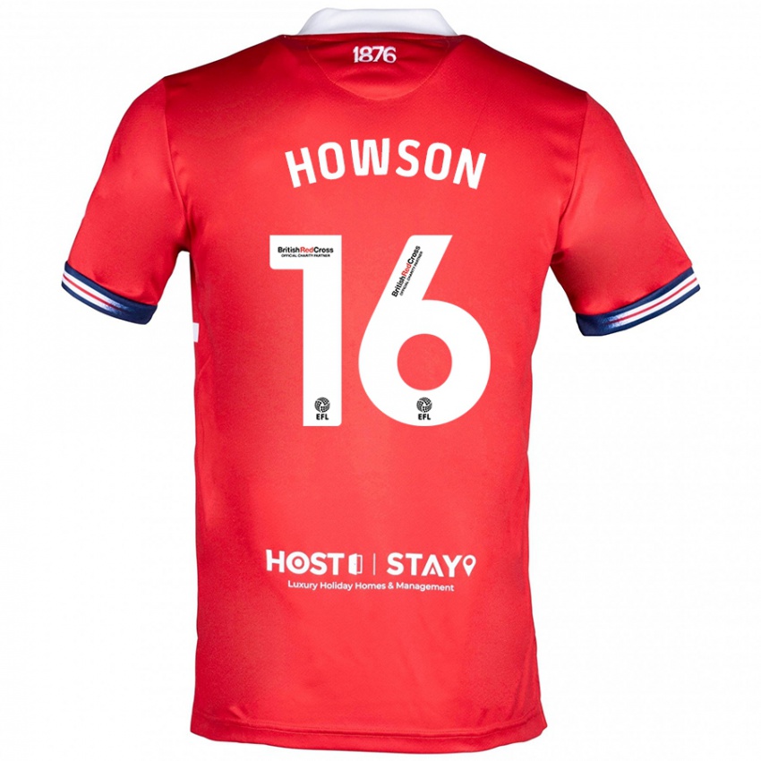 Mujer Camiseta Jonathan Howson #16 Rojo 1ª Equipación 2023/24 La Camisa Argentina