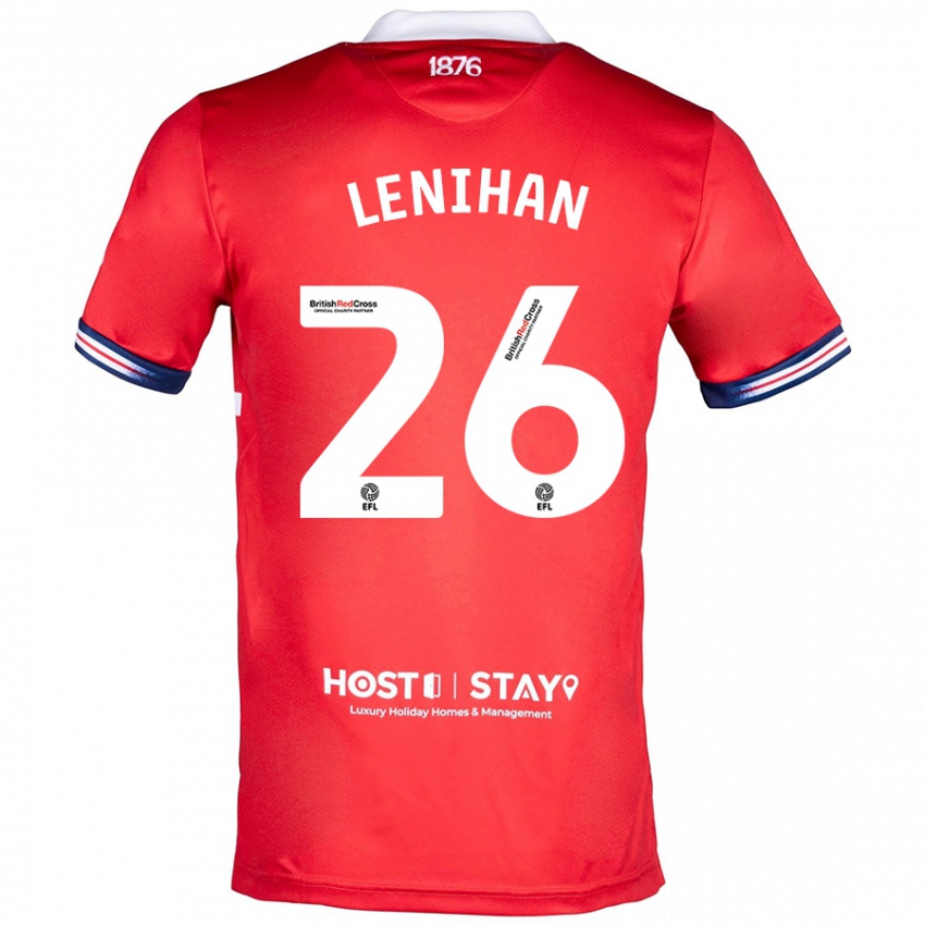 Mujer Camiseta Darragh Lenihan #26 Rojo 1ª Equipación 2023/24 La Camisa Argentina