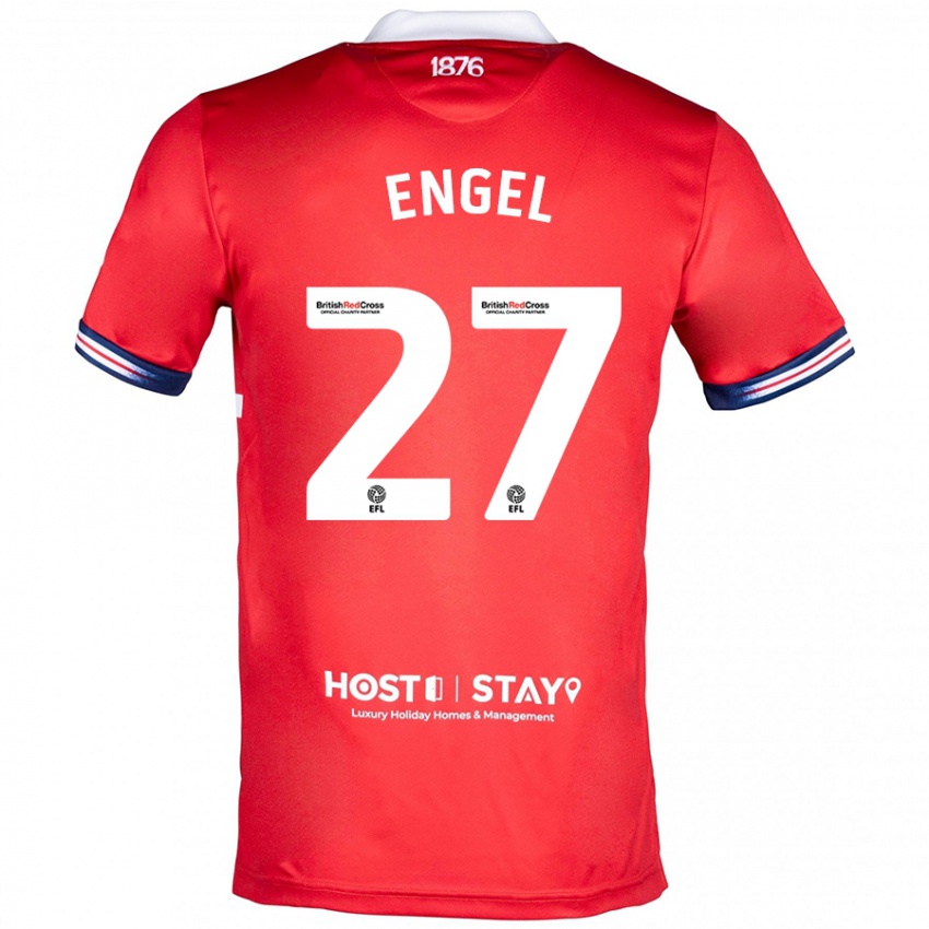 Mujer Camiseta Lukas Engel #27 Rojo 1ª Equipación 2023/24 La Camisa Argentina