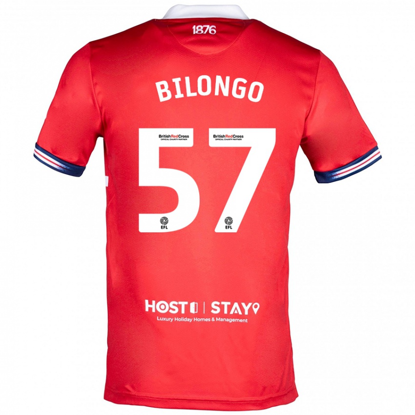 Mujer Camiseta Bryant Bilongo #57 Rojo 1ª Equipación 2023/24 La Camisa Argentina