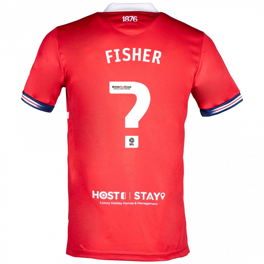 Mujer Camiseta Nathan Fisher #0 Rojo 1ª Equipación 2023/24 La Camisa Argentina