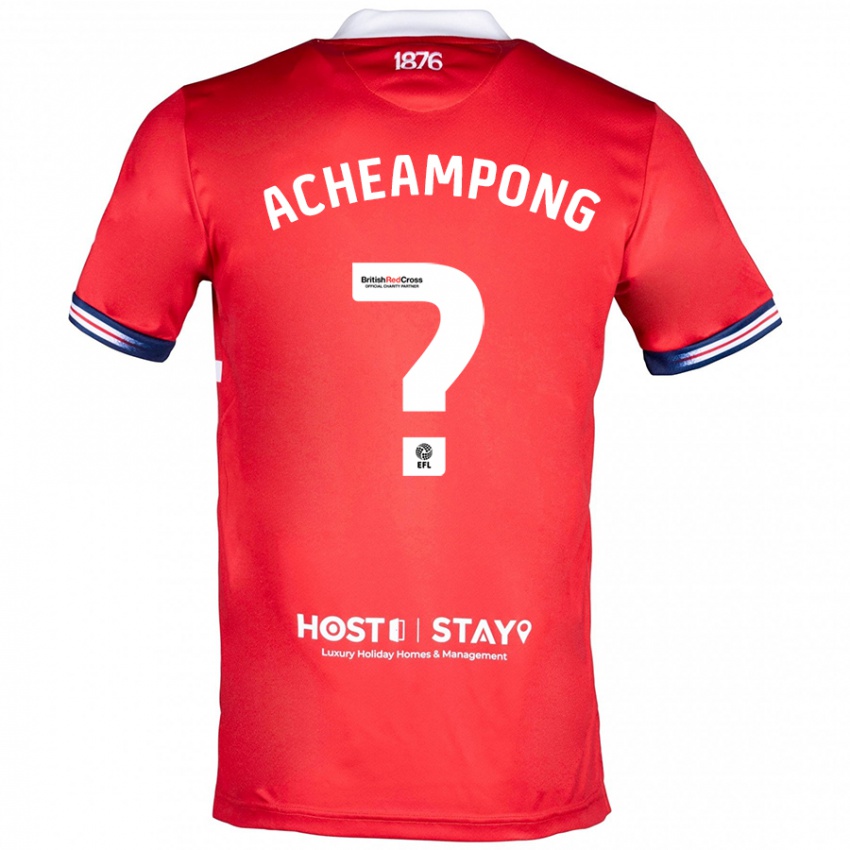 Mujer Camiseta Prince Acheampong #0 Rojo 1ª Equipación 2023/24 La Camisa Argentina