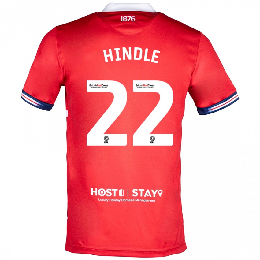 Mujer Camiseta Rachel Hindle #22 Rojo 1ª Equipación 2023/24 La Camisa Argentina