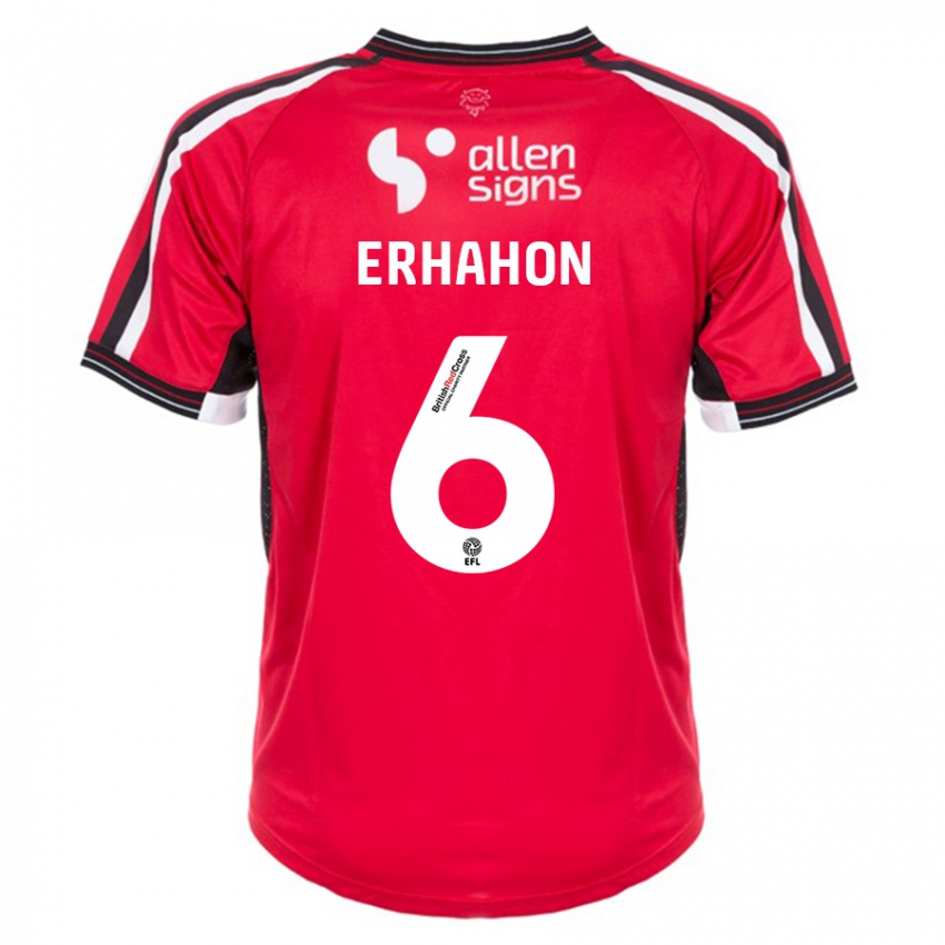 Mujer Camiseta Ethan Erhahon #6 Rojo 1ª Equipación 2023/24 La Camisa Argentina