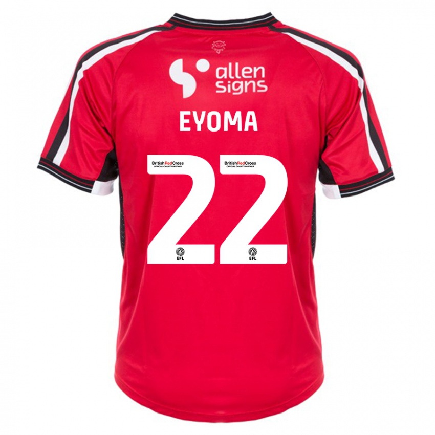 Mujer Camiseta Timothy Eyoma #22 Rojo 1ª Equipación 2023/24 La Camisa Argentina