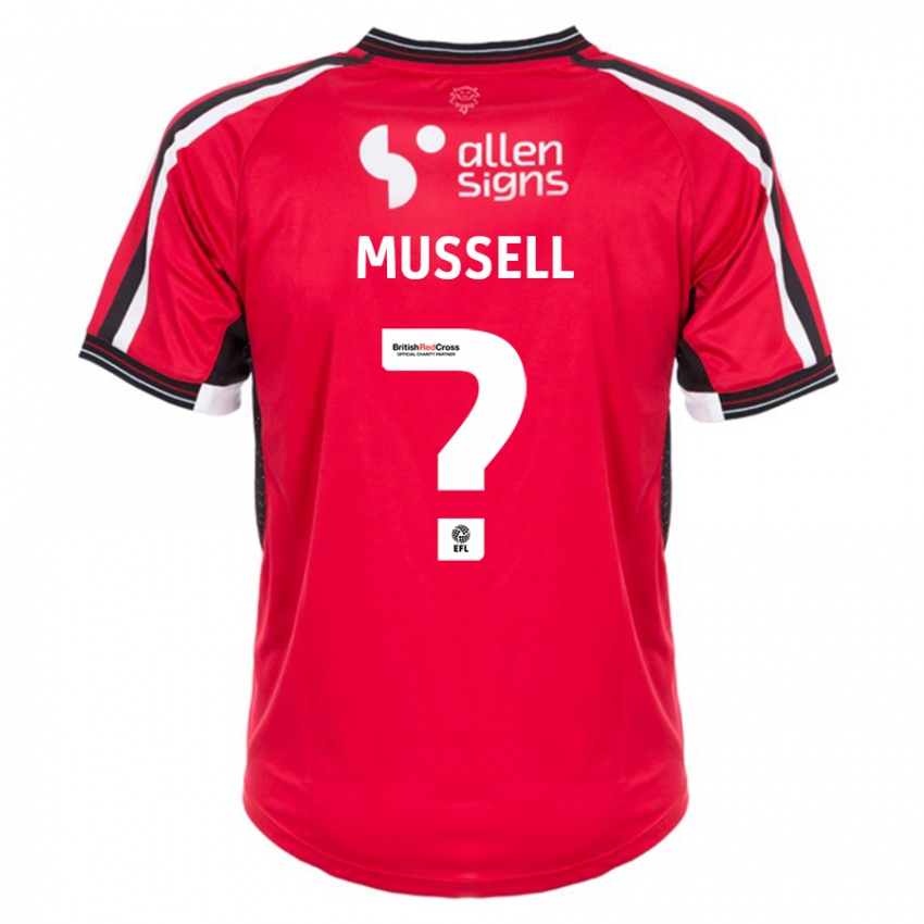 Mujer Camiseta Theo Mussell #0 Rojo 1ª Equipación 2023/24 La Camisa Argentina