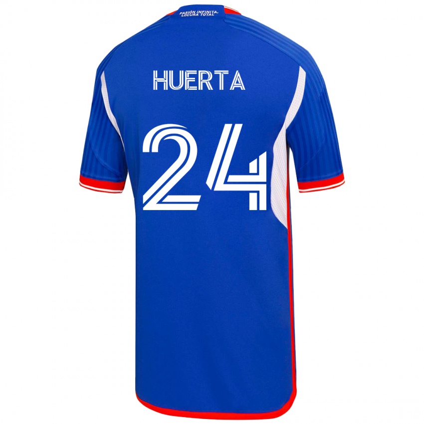 Mujer Camiseta Renato Huerta #24 Azul 1ª Equipación 2023/24 La Camisa Argentina