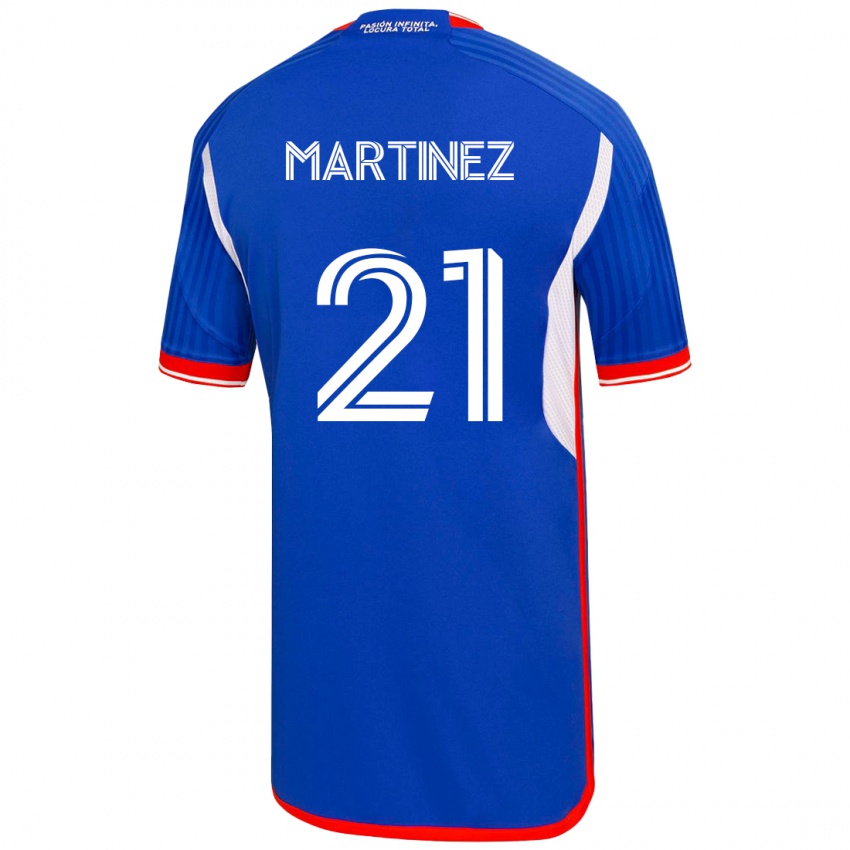 Mujer Camiseta Maria Martínez #21 Azul 1ª Equipación 2023/24 La Camisa Argentina