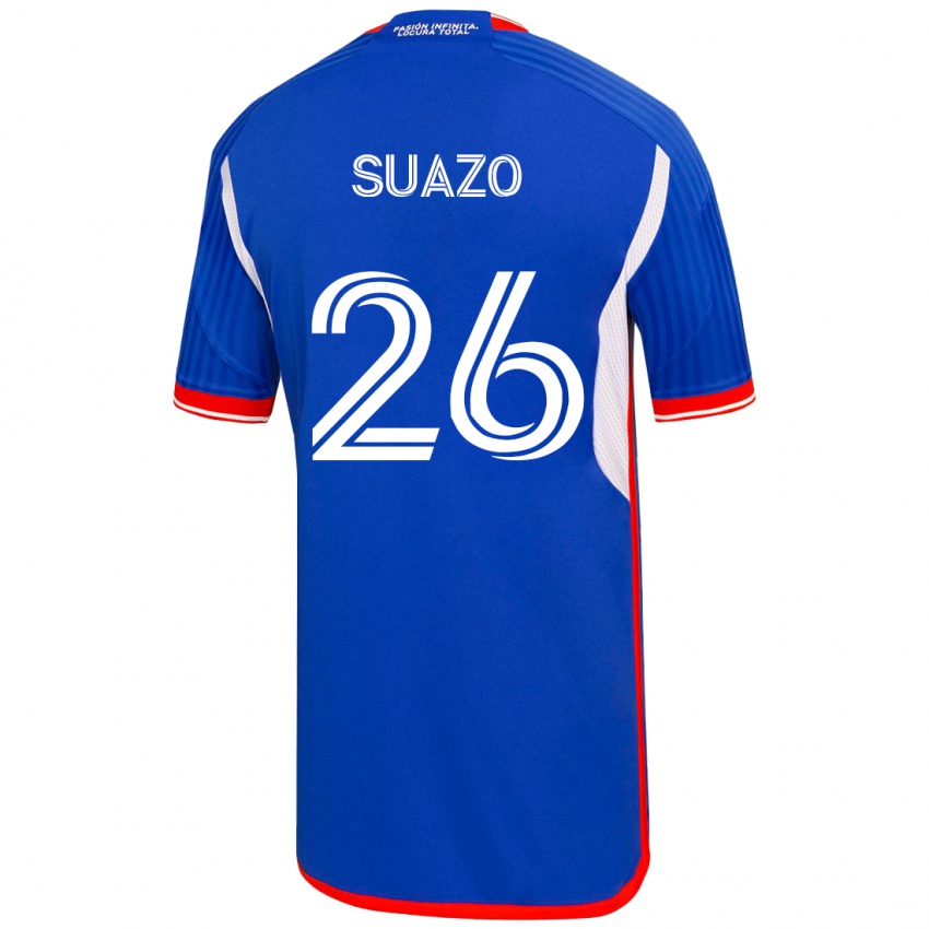 Mujer Camiseta Gretzel Suazo #26 Azul 1ª Equipación 2023/24 La Camisa Argentina