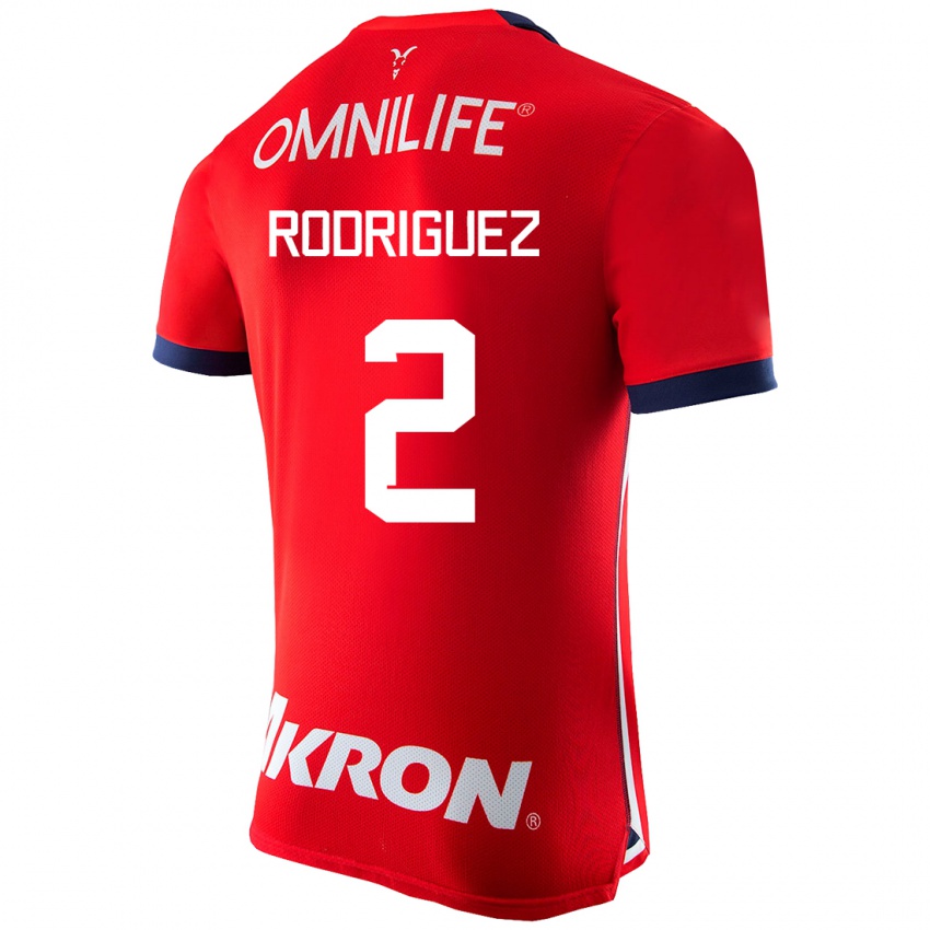 Mujer Camiseta Jaqueline Rodríguez #2 Rojo 1ª Equipación 2023/24 La Camisa Argentina