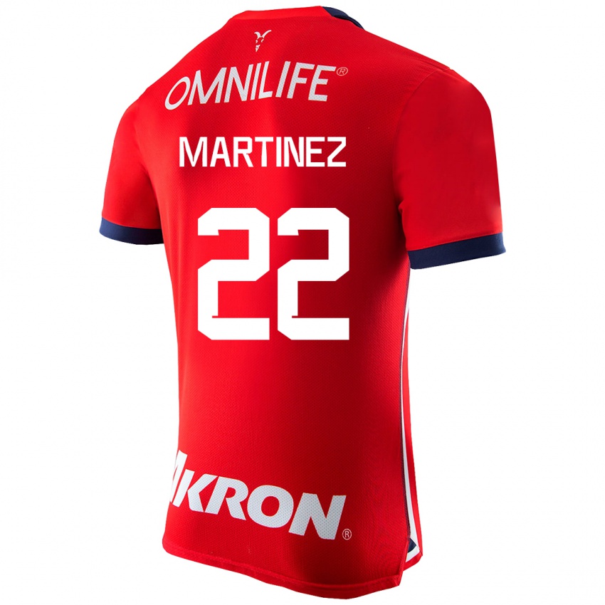 Mujer Camiseta Karla Martínez #22 Rojo 1ª Equipación 2023/24 La Camisa Argentina