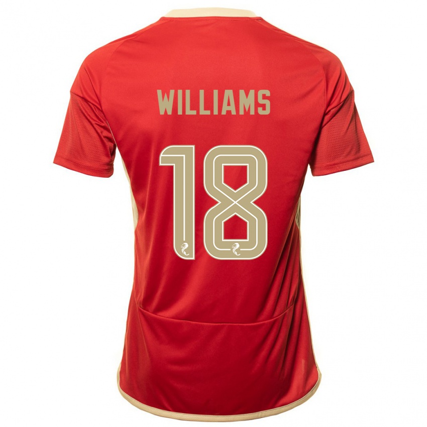 Mujer Camiseta Rhys Williams #18 Rojo 1ª Equipación 2023/24 La Camisa Argentina