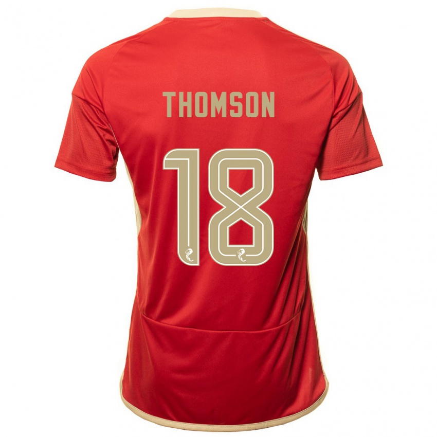 Mujer Camiseta Eva Thomson #18 Rojo 1ª Equipación 2023/24 La Camisa Argentina