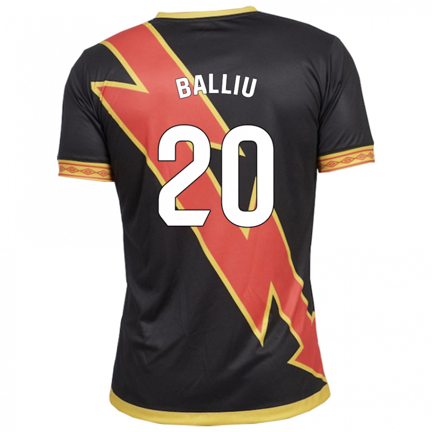 Mujer Camiseta Iván Balliu #20 Negro 2ª Equipación 2023/24 La Camisa Argentina