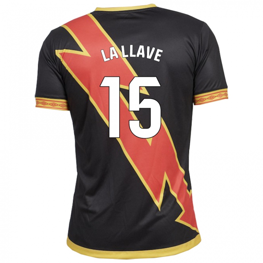 Mujer Camiseta Kevin De La Llave #15 Negro 2ª Equipación 2023/24 La Camisa Argentina