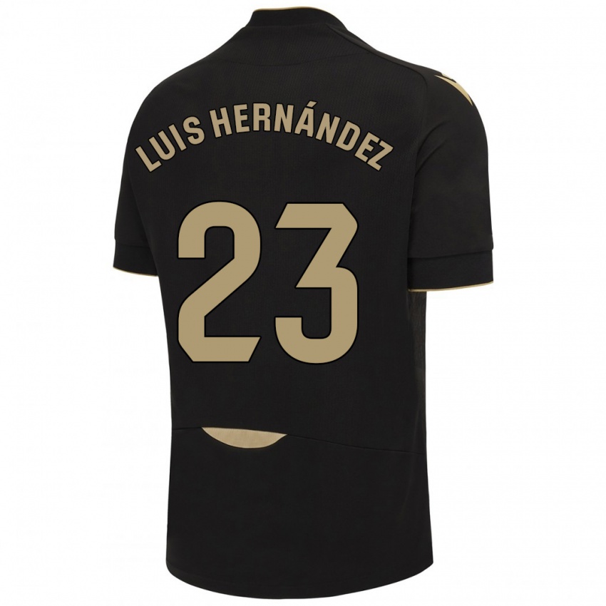 Mujer Camiseta Luis Hernández #23 Negro 2ª Equipación 2023/24 La Camisa Argentina