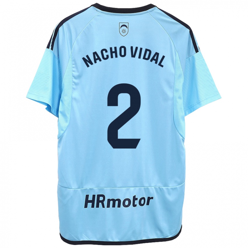 Mujer Camiseta Nacho Vidal #2 Azul 2ª Equipación 2023/24 La Camisa Argentina