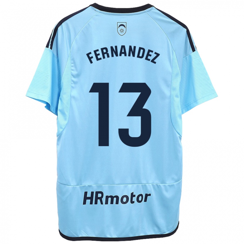 Mujer Camiseta Aitor Fernández #13 Azul 2ª Equipación 2023/24 La Camisa Argentina