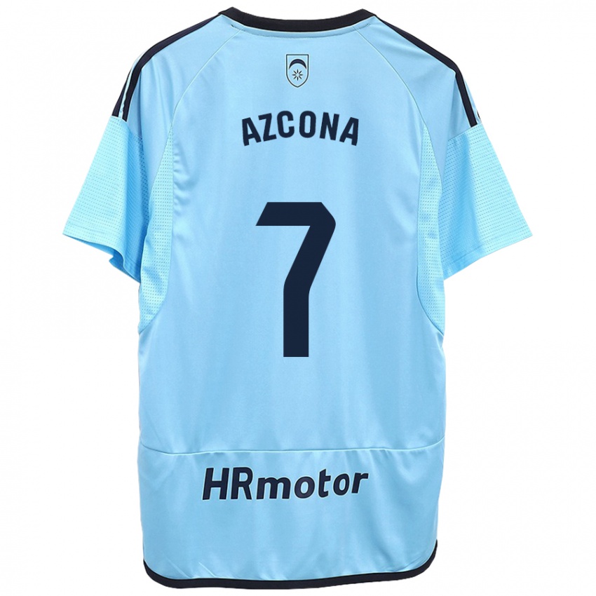 Mujer Camiseta Rubén Azcona #7 Azul 2ª Equipación 2023/24 La Camisa Argentina