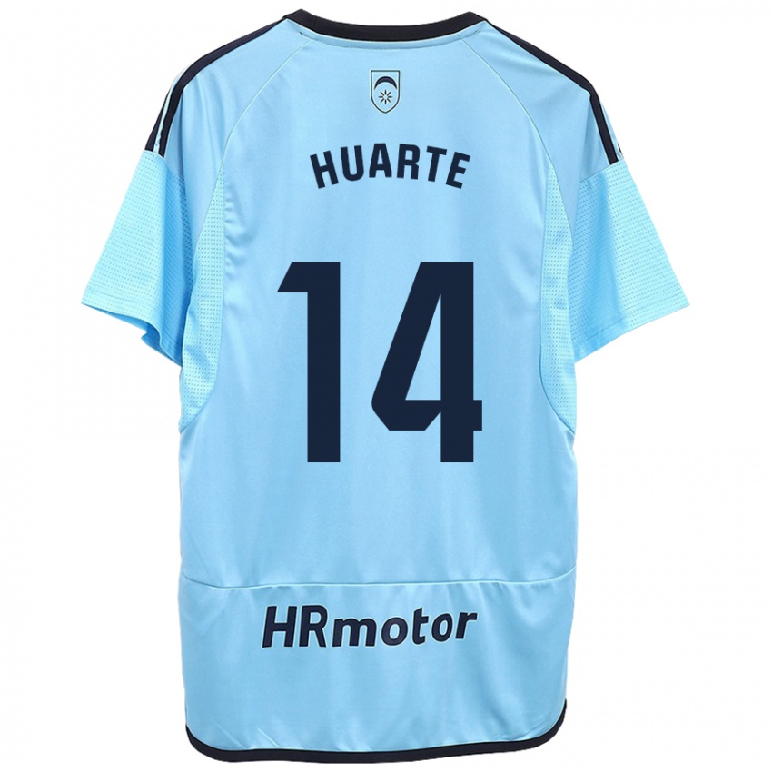 Mujer Camiseta Xabi Huarte #14 Azul 2ª Equipación 2023/24 La Camisa Argentina