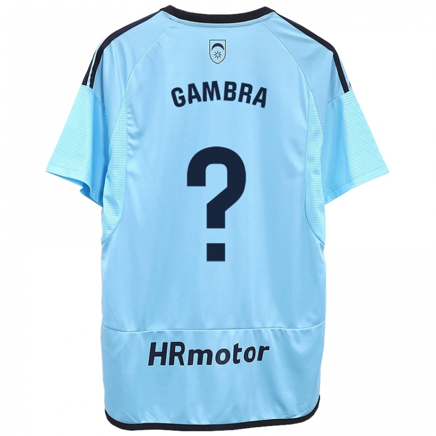 Mujer Camiseta Javi Gambra #0 Azul 2ª Equipación 2023/24 La Camisa Argentina