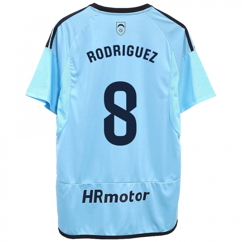 Mujer Camiseta Vanessa Rodríguez Iribarren #8 Azul 2ª Equipación 2023/24 La Camisa Argentina