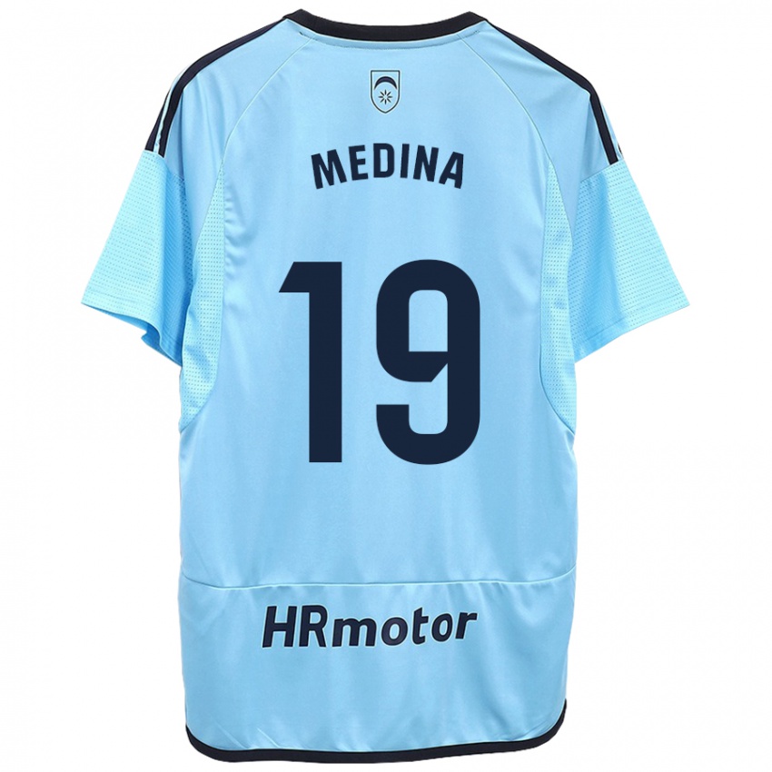 Mujer Camiseta Arantxa Medina Torreblanca #19 Azul 2ª Equipación 2023/24 La Camisa Argentina