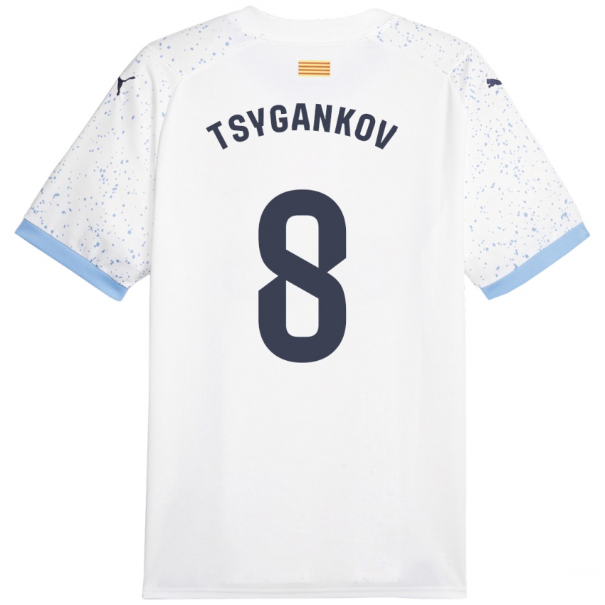 Mujer Camiseta Viktor Tsygankov #8 Blanco 2ª Equipación 2023/24 La Camisa Argentina